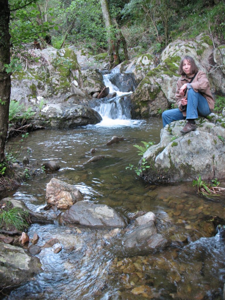 Julia in South of France in National wilderness area, with artist friends.